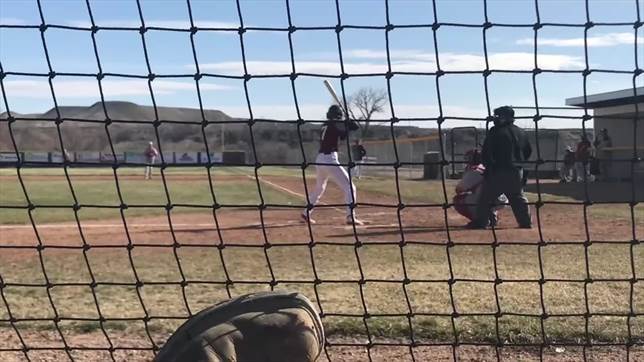 Line drive over shortstop in a 3-2 count in JV game against GJ Central on 3/28/23